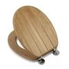 Croydex Tramonti Oak Effect Flexi-Fix Toilet Seat - WL610576H -Jeme Shop WL610576H P