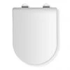 Croydex Malo D-Shape White Flexi-Fix Toilet Seat with Soft Close and Quick Release - WL611022H -Jeme Shop WL611022H P