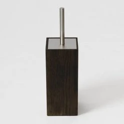 Wooden Toilet Brush & Holder Dark Oak -Jeme Shop WTBHDO D1 460