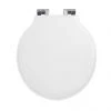 Imperial Etoile Soft Close Toilet Seat with Chrome Hinges - Gloss White -Jeme Shop XE50000110NSB P
