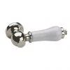Imperial Polished Nickel Cistern Lever Handle with White Ceramic Handle -Jeme Shop XO12000300 P