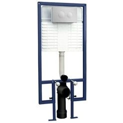 Hudson Reed Round Dual Flush Concealed WC Cistern with Wall Hung Frame - XTY009R