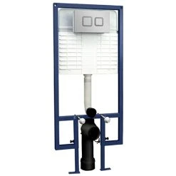 Hudson Reed Square Dual Flush Concealed WC Cistern with Wall Hung Frame - XTY009S