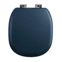 Imperial Radcliffe Soft Close Toilet Seat with Chrome Hinges - Moseley Blue
