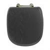 Imperial Radcliffe Standard Toilet Seat with Antique Gold Hinges - Wenge