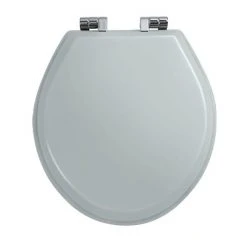 Imperial Oval Soft Close Toilet Seat with Chrome Hinges - Grey Ecru