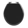 Imperial Oval Soft Close Toilet Seat with Chrome Hinges - High Gloss Black -Jeme Shop XX500SS150SN P